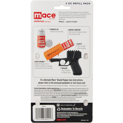 Mace® Pepper Gun OC Refill Cartridges – Powerful Self-Defense Reloads