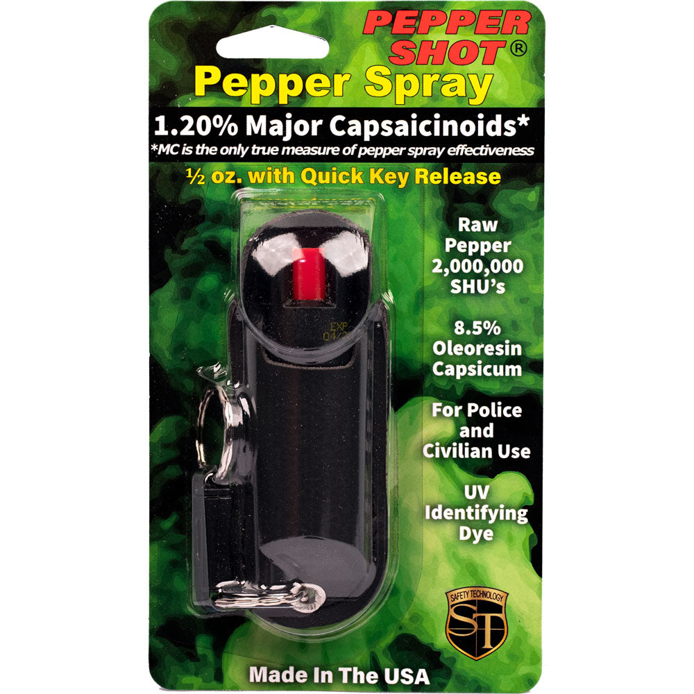 Pepper Shot Keychain Spray with Halo Holster | GuardUp – In Use | GuardUp Pepper Spray