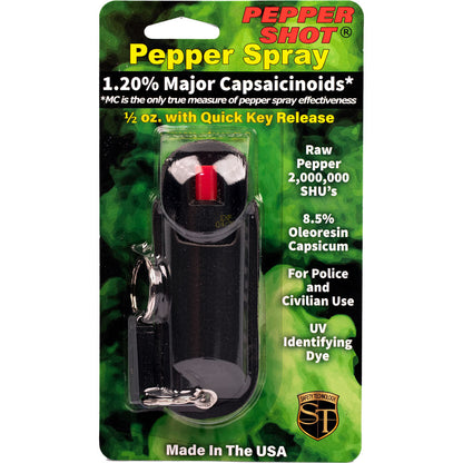 Pepper Shot Keychain Spray with Halo Holster | GuardUp – In Use | GuardUp Pepper Spray