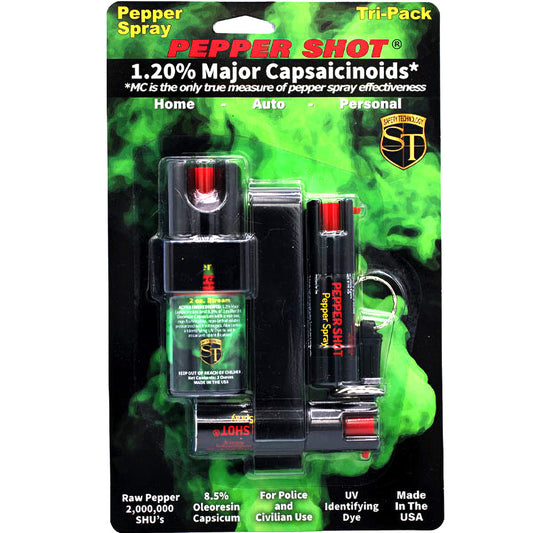 Pepper Shot Tri-Pack Pepper Spray Bundle | GuardUp | GuardUp Mace Pepper Spray