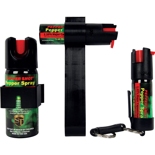 Pepper Shot Tri-Pack Pepper Spray Bundle | GuardUp – Side View | GuardUp Mace Pepper Spray