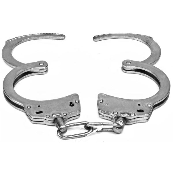 Steel Handcuffs with Sliding Double Lock Mechanism – Durable, Secure, and Reliable