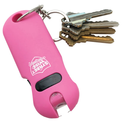 Smart Keychain Stun Gun with LED Flashlight | GuardUp – Detail View | GuardUp Personal Safety